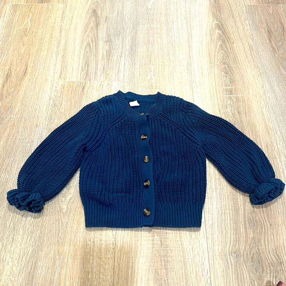 Baby Gap blue button cardigan sweater, 3T